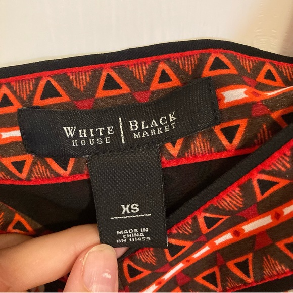 White House Black Market Geometric Pattern Dress - Picture 4 of 7